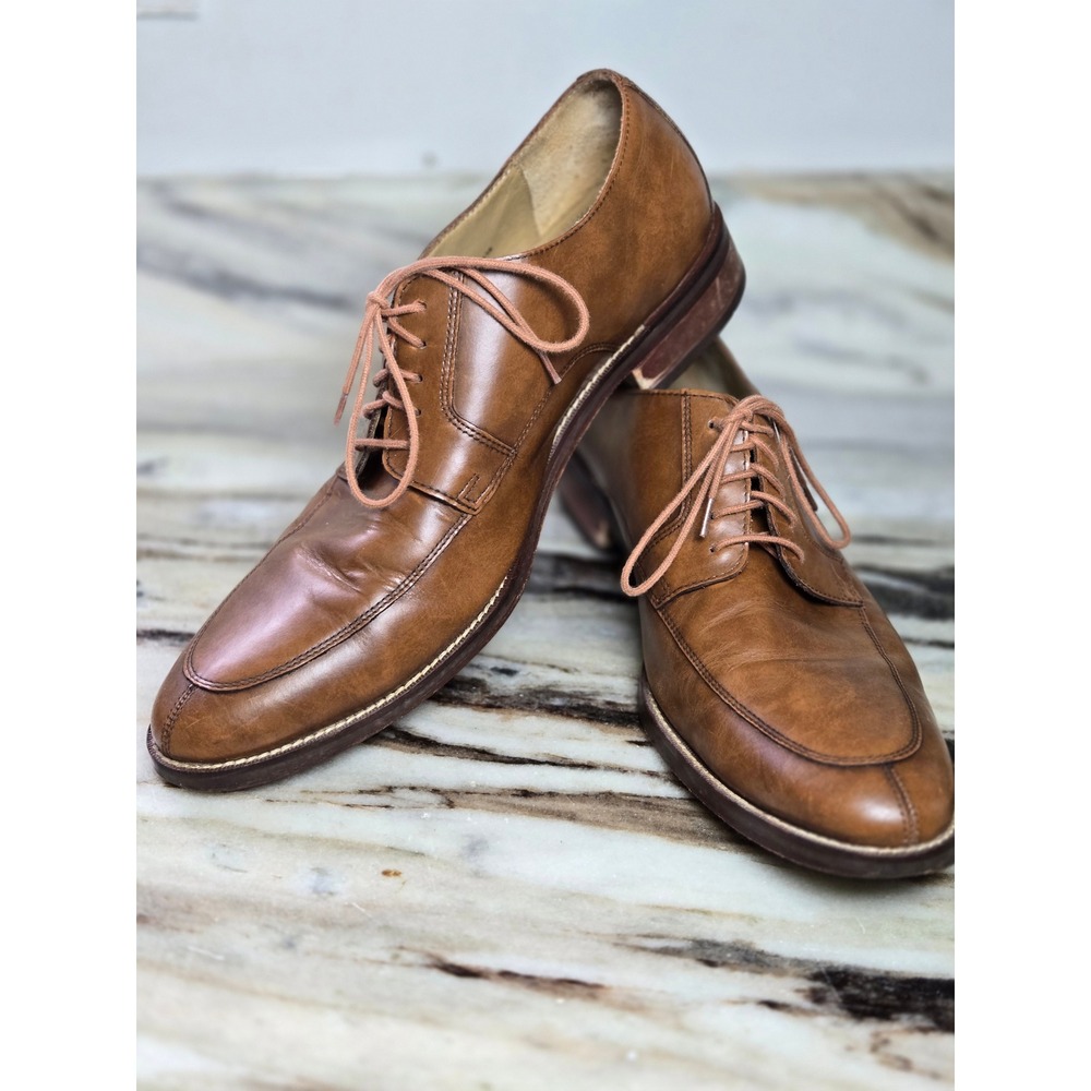 Cole Haan Grand OS 13MTan Brown‎ Leather Split Toe Derby Dress Shoes